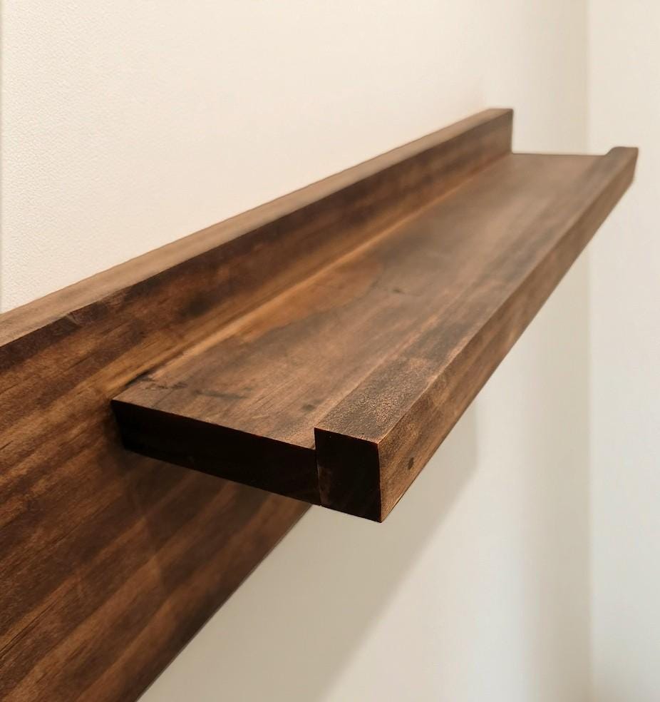 Rustic Wood Coat Rack with Shelf